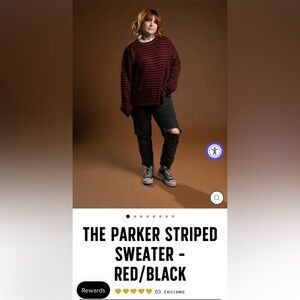 NWT Girrscout “Parker” striped sweater xl/2xl